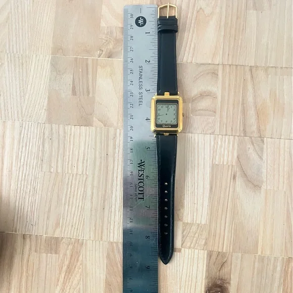 vintage style inox ladies gold tone black digital watch NEW BATTERY - Picture 11 of 11